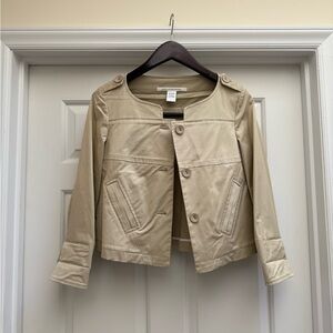 Diane von Furstenberg Beige Women's Cropped Jacket